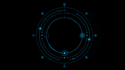 科技圆圈动态元素带透明度通道视频