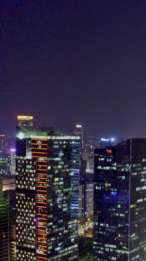 广州珠江新城夜景航拍航拍中国18秒视频