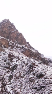 实拍青海海北祁连山雪景自治州视频