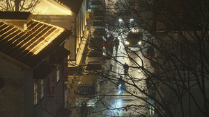 航拍城市商业街道路街景夜景交通车流4k素材59秒视频