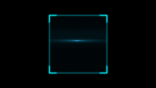 蓝色科技感二维码循环扫描透明通道元素视频