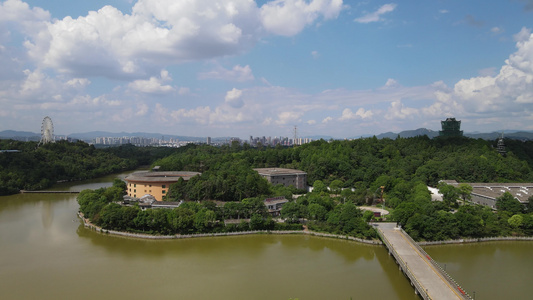 江西赣州五龙客家风情园4A景区航拍视频视频