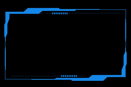 科技感蓝色简约边框视频素材视频