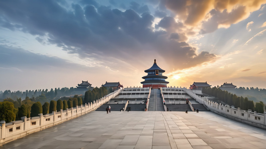 中国古代建筑天坛祭坛视频