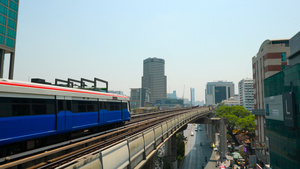 泰国曼谷城市轻轨地铁轨道交通合集4K45秒视频