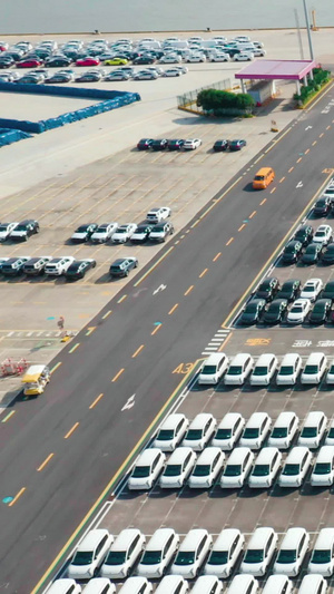 物流贸易运输的汽车货运码头汽车科技22秒视频