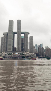 瓢泼大雨前夕延迟拍摄朝天门视频