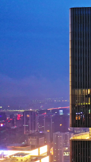 郑州城市天际线航拍双子塔8秒视频