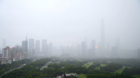 深圳福田区降雨4k视频