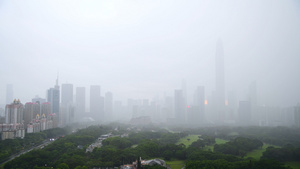 深圳福田区降雨4k25秒视频