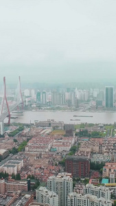 城市建筑航拍黄浦江视频