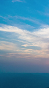 延时航拍大气日落夕阳黄昏天空云层天际线视频