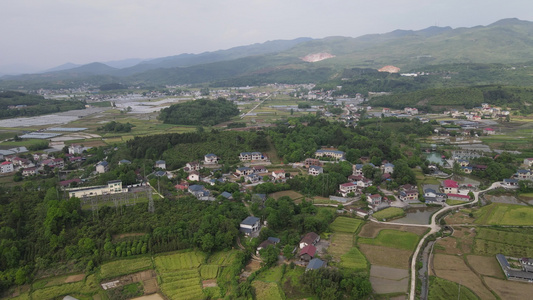 乡村田园农村风光航拍视频视频