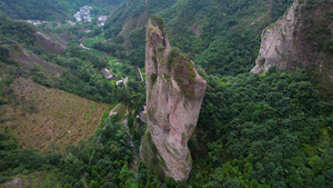 5A景区雁荡山大龙湫景观区桅杆峰航拍视频45秒视频