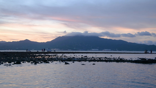 4K深圳鹿嘴山庄的夕阳视频