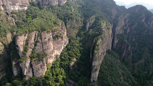 航拍5A景区雁荡山灵岩景观区展旗峰视频44秒视频