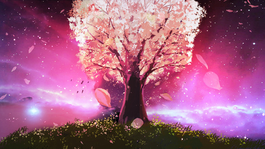 桃树温馨背景视频素材视频