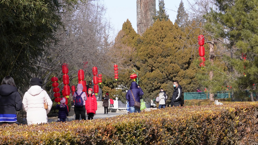 000红灯笼装饰景区园区中华民族园视频