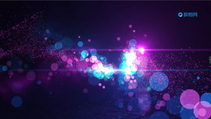 优雅光效粒子logo标志展示pr模板11秒视频