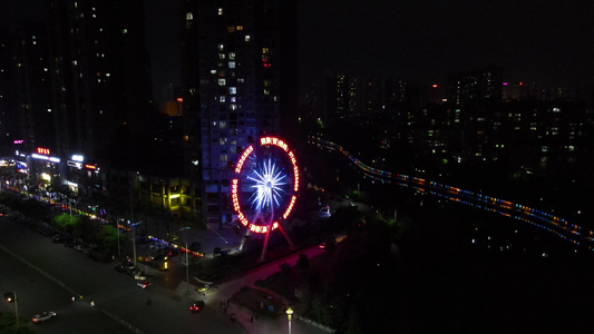 湖南怀化城市夜景灯光视频