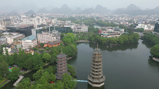 广西桂林山水风光航拍视频