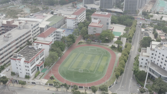 福建省厦门市思明区国贸协和双语高级中学校园航拍视频