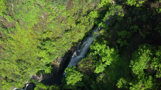 4K航拍高山瀑布视频