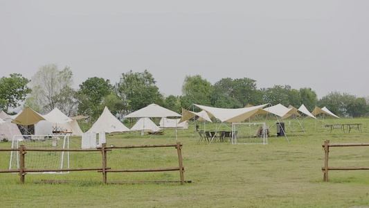 户外露营帐篷营地[营寨]视频
