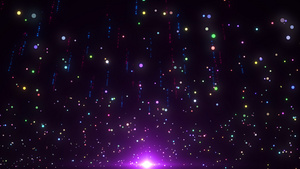 唯美多彩粒子星空背景60秒视频