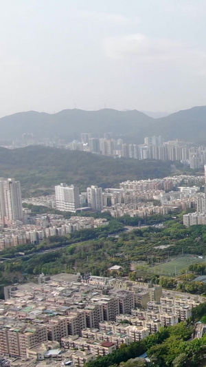航拍深圳城市公园绿化 天际线23秒视频