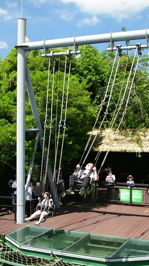 海南三亚呀诺达雨林悬崖观海秋千三亚旅游12秒视频