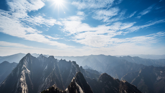 8K华山南峰风景延时视频