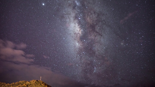 8k延时云南迪庆飞来寺景区夜景星空银河素材视频