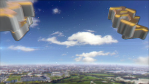 震撼大气金色标题飞入E3D片头AE模版15秒视频