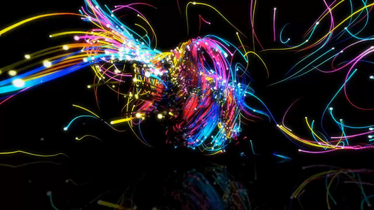 色彩炫丽粒子LOGO展示片头会声会影X10模板视频