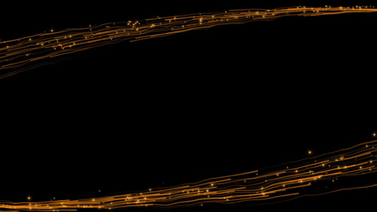 金色粒子边框视频