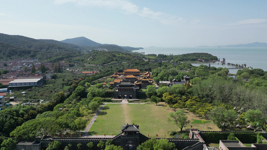 航拍江苏无锡三国水浒景区5A景区 视频