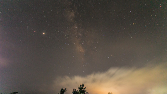 4k延时拍摄夜景银河星空视频