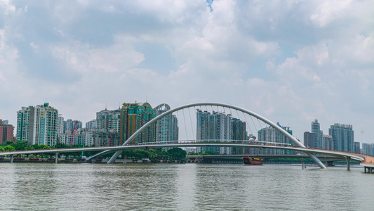 广州海心桥延时摄影视频