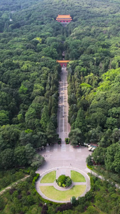 航拍南京5A级景区钟山风景区中山陵明孝陵视频