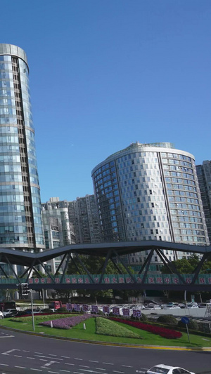 上海中环金沙江路交汇处车流环形天桥17秒视频
