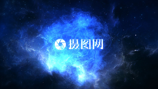 震撼星空粒子穿梭爆炸LOGO标题视频