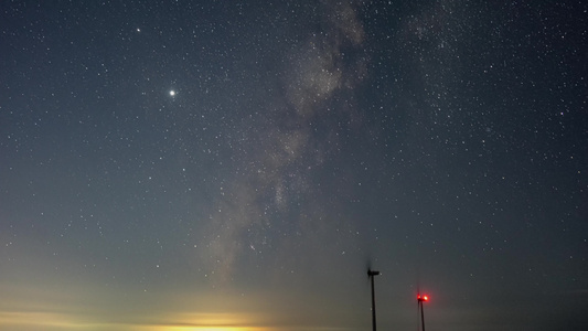 4k延时夜景星空银河视频