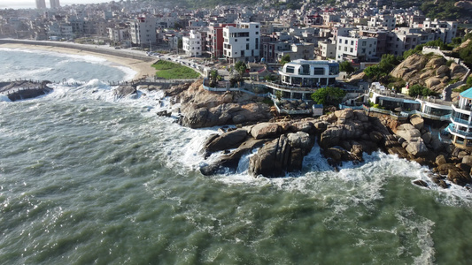 大海海浪 海边风电 浪花视频