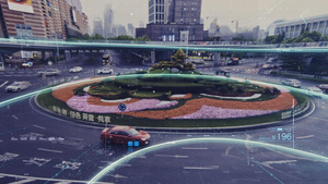 未来科技5G时代光线粒子城市年会开场上海257秒视频