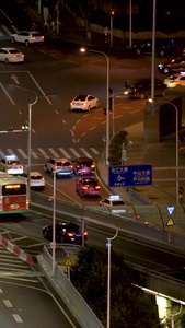 夜色中的城市交通素材视频