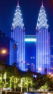 重庆山城都市夜景重庆高楼视频