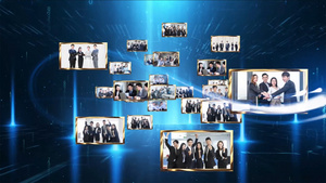 企业团队照片墙图片汇聚AE模板8秒视频
