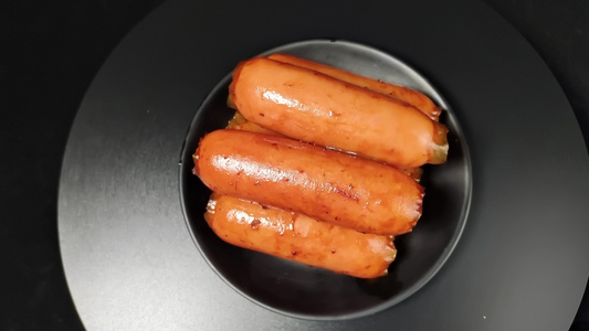 台湾烤肠美食4k实拍视频视频