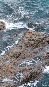 海浪礁石素材浪花空镜视频